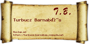 Turbucz Barnabás névjegykártya